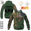 Personalized NFL New Orleans Saints Marine Camo Hoodie