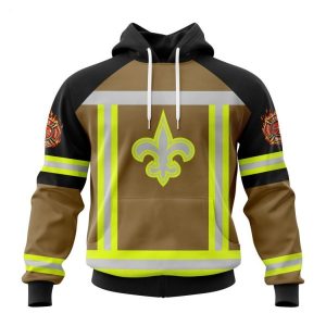 Personalized NFL New Orleans Saints Special Firefighter Uniform Design T-Shirt