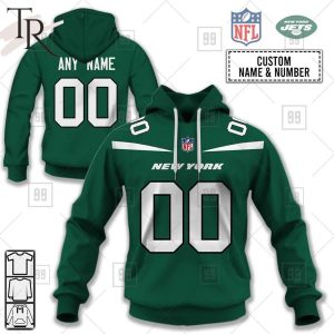 Personalized NFL New York Jets Home Jersey Style Hoodie