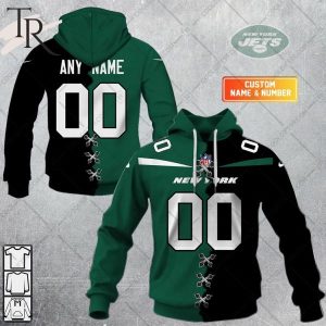 Personalized NFL New York Jets Mix Jersey Style Hoodie