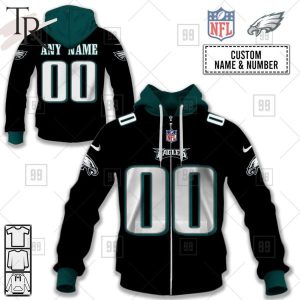 Personalized NFL Philadelphia Eagles Alternate Jersey Hoodie 2223