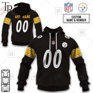 Personalized NFL Pittsburgh Steelers Home Jersey Style Hoodie