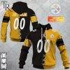 Personalized NFL Pittsburgh Steelers Mix Jersey Style Hoodie