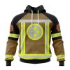 Personalized NFL Pittsburgh Steelers Special Firefighter Uniform Design T-Shirt