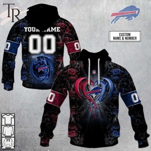 Personalized NFL Rose Dragon Buffalo Bills Hoodie