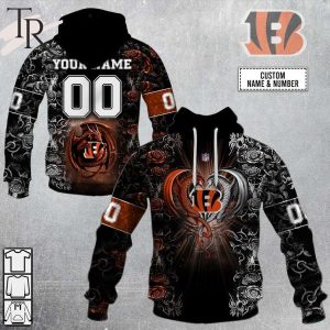 Personalized NFL Rose Dragon Cincinnati Bengals Hoodie