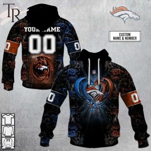 Personalized NFL Rose Dragon Denver Broncos Hoodie