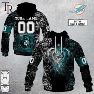 Personalized NFL Rose Dragon Miami Dolphins Hoodie