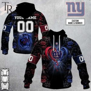 Personalized NFL Rose Dragon New York Giants Hoodie