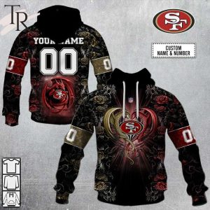 Personalized NFL Rose Dragon San Francisco 49ers Hoodie