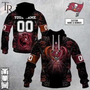 Personalized NFL Rose Dragon Tampa Bay Buccaneers Hoodie