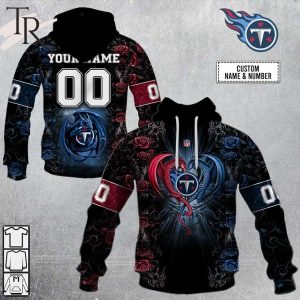 Personalized NFL Rose Dragon Tennessee Titans Hoodie