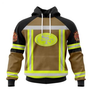 Personalized NFL San Francisco 49ers Special Firefighter Uniform Design T-Shirt