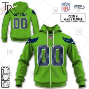 Personalized NFL Seattle Seahawks Alternate 02 Jersey Hoodie 2223