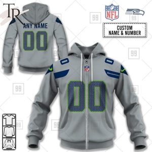 Personalized NFL Seattle Seahawks Alternate Jersey Hoodie 2223