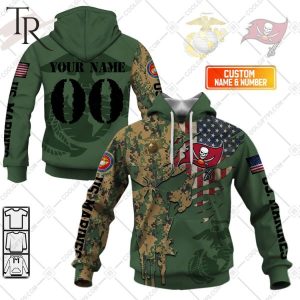 Personalized NFL Tampa Bay Buccaneers Marine Camo Hoodie