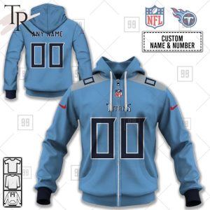 Personalized NFL Tennessee Titans Alternate Jersey Hoodie 2223