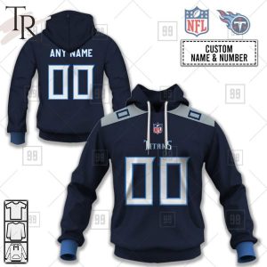 Personalized NFL Tennessee Titans Home Jersey Style Hoodie