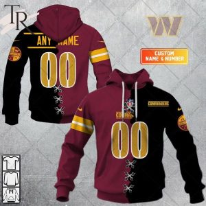 Personalized NFL Washington Commanders Mix Jersey Style Hoodie