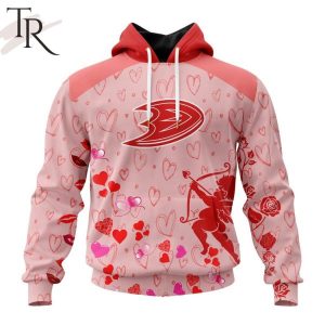 Personalized NHL Anaheim Ducks Special Design For Valentines Day Hoodie