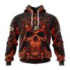 Personalized NHL Anaheim Ducks Special Design With Skull Art Hoodie