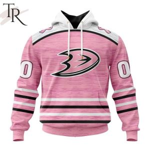 Personalized NHL Anaheim Ducks Special Pink Fight Breast Cancer Design Hoodie