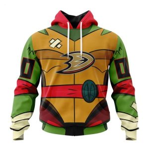 Personalized NHL Anaheim Ducks Special Teenage Mutant Ninja Turtles Design Hoodie