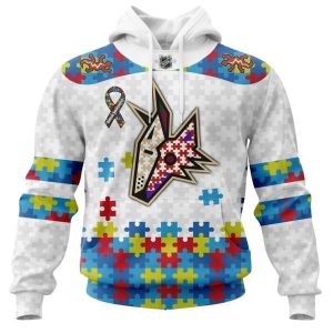 Personalized NHL Arizona Coyotes Autism Awareness 3D Hoodie