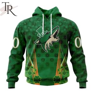 Personalized NHL Arizona Coyotes Full Green Design For St. Patrick’s Day Hoodie