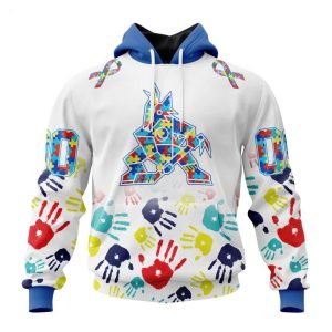 Personalized NHL Arizona Coyotes Special Autism Awareness Design Hoodie