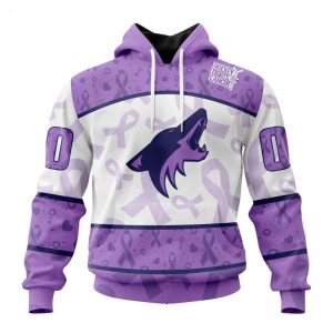 Personalized NHL Arizona Coyotes Special Lavender Fight Cancer Hoodie