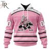 Personalized NHL Arizona Coyotes Special Pink Fight Breast Cancer Design Hoodie