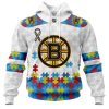 Personalized NHL Boston Bruins Autism Awareness 3D Hoodie