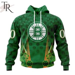 Personalized NHL Boston Bruins Full Green Design For St. Patrick’s Day Hoodie