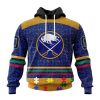 Personalized NHL Buffalo Sabres Specialized Design With Fearless Aganst Autism Concept Hoodie