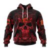 Personalized NHL Calgary Flames Special Design With Skull Art Hoodie