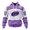 Personalized NHL Carolina Hurricanes Special Lavender Fight Cancer Hoodie