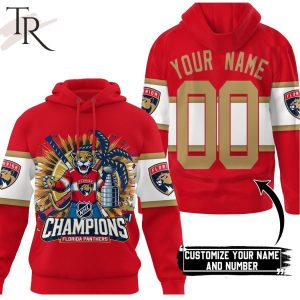 Personalized NHL Champions Florida Panthers Hoodie – Red