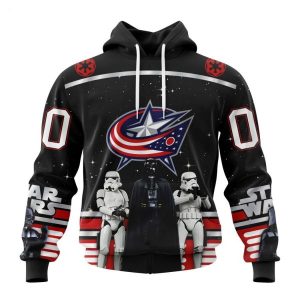 Personalized NHL Columbus Blue Jackets Special Star Wars Design May The 4th Be With You Hoodie