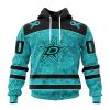 Personalized NHL Dallas Stars Special Design Fight Ovarian Cancer Hoodie