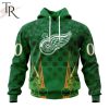 Personalized NHL Detroit Red Wings Full Green Design For St. Patrick’s Day Hoodie