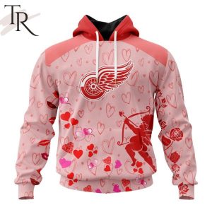 Personalized NHL Detroit Red Wings Special Design For Valentines Day Hoodie