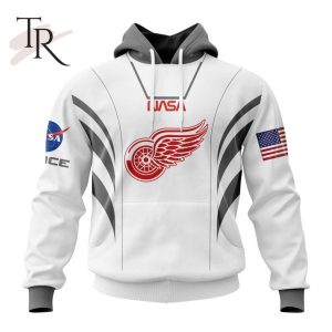 Personalized NHL Detroit Red Wings Special Space Force NASA Astronaut Design Hoodie 3D