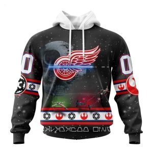 Personalized NHL Detroit Red Wings Special Star Wars Design Hoodie