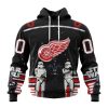 Personalized NHL Detroit Red Wings Special Star Wars Design May The 4th Be With You Hoodie