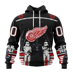 Personalized NHL Detroit Red Wings Special Star Wars Design May The 4th Be With You Hoodie