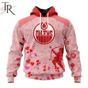 Personalized NHL Edmonton Oilers Special Design For Valentines Day Hoodie