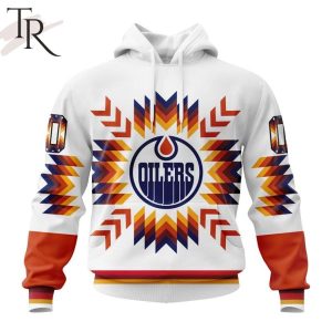 Personalized NHL Edmonton Oilers Special Design With Native Pattern Hoodie