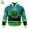 Personalized NHL Edmonton Oilers Special Design With Northern Light Full Printed Hoodie