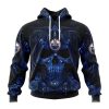 Personalized NHL Edmonton Oilers Special Design With Skull Art Hoodie